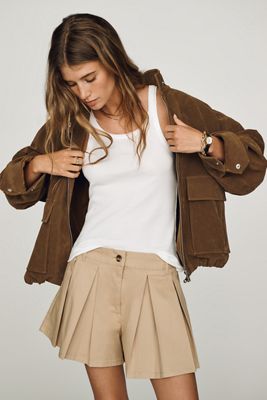 By Anthropologie Flirty Pleated Shorts