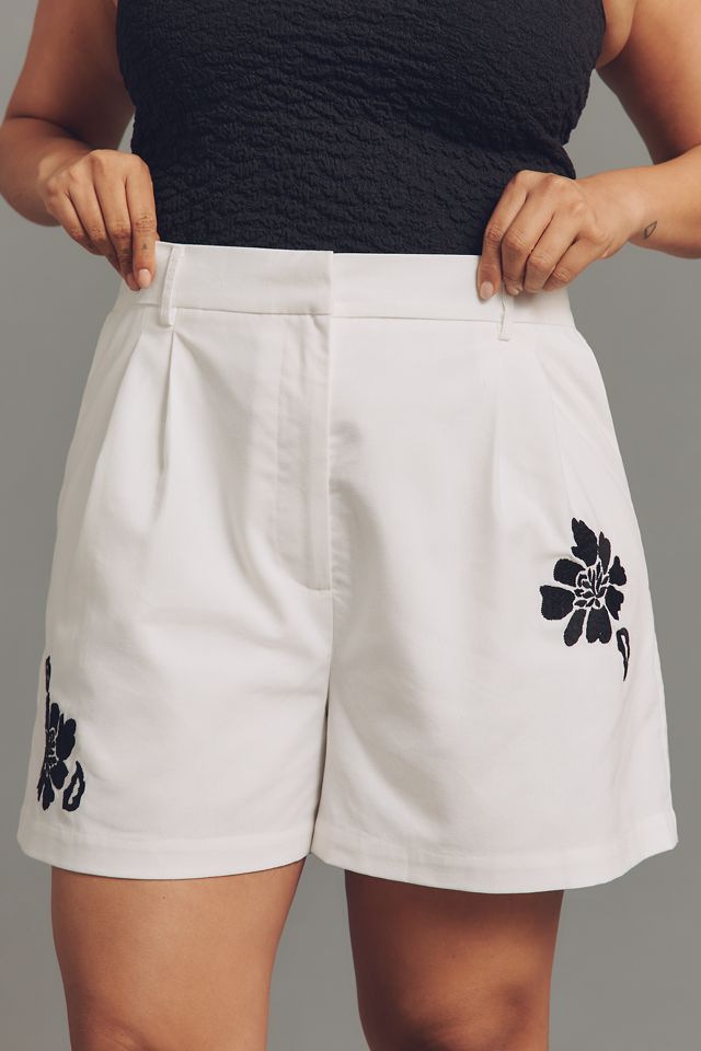 Dolan Left Coast Linen Blend Floral Embroidered Shorts #5