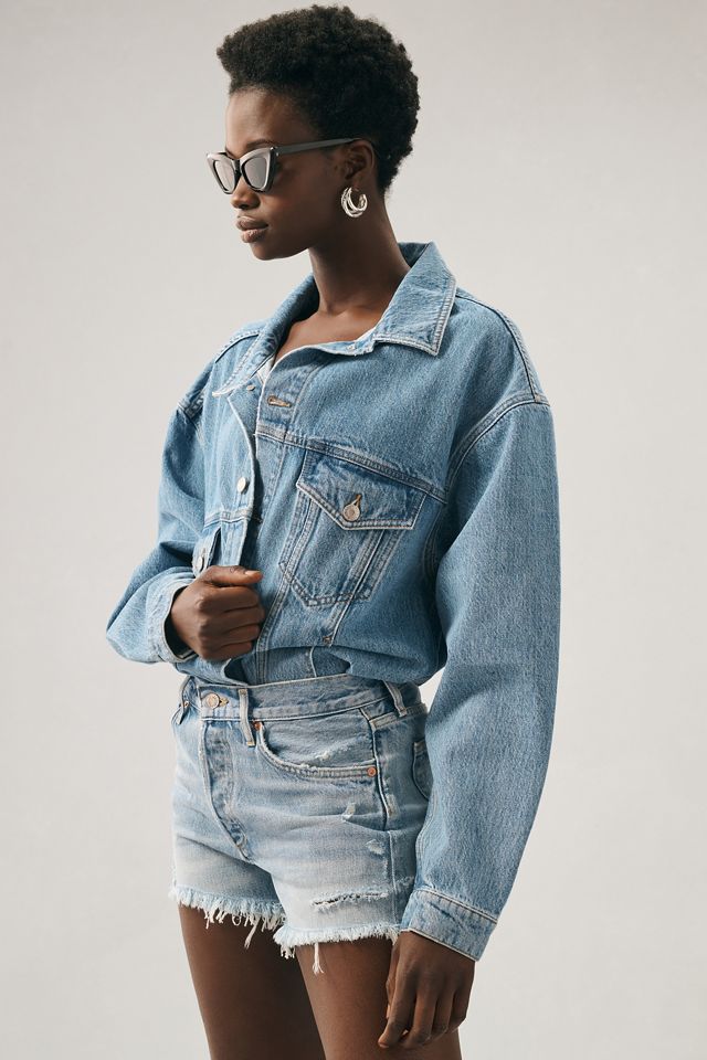 AGOLDE Parker Denim Fray Shorts #4