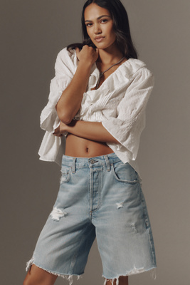 Citizen Of Humanity Ayla Denim Shorts In Blue