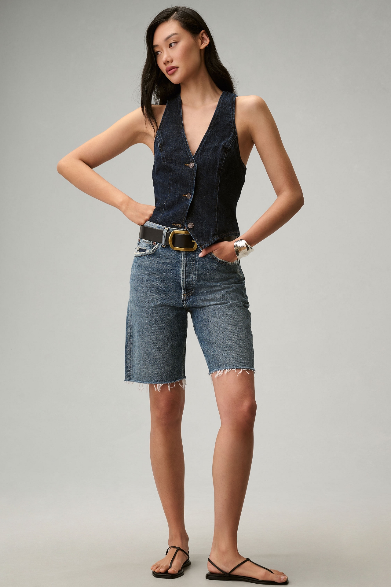 AGOLDE 90s Mid-Rise Loose Denim Shorts