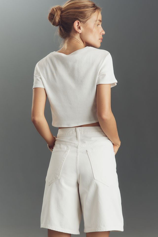 【関税込み】AGOLDE ホワイト Indra デニムショートパンツ Indra Short in Fortune Cookie – AGOLDE