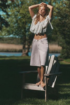AGOLDE BAGGY V-WAIST DENIM SHORTS 