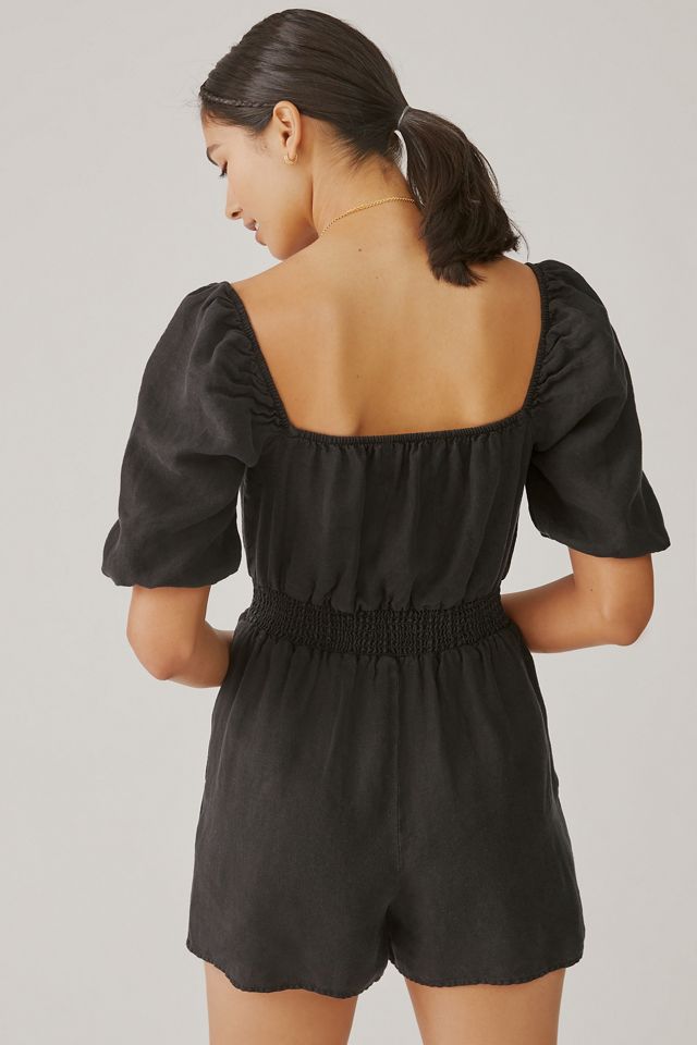 Cloth & Stone Linen Smocked Romper #2