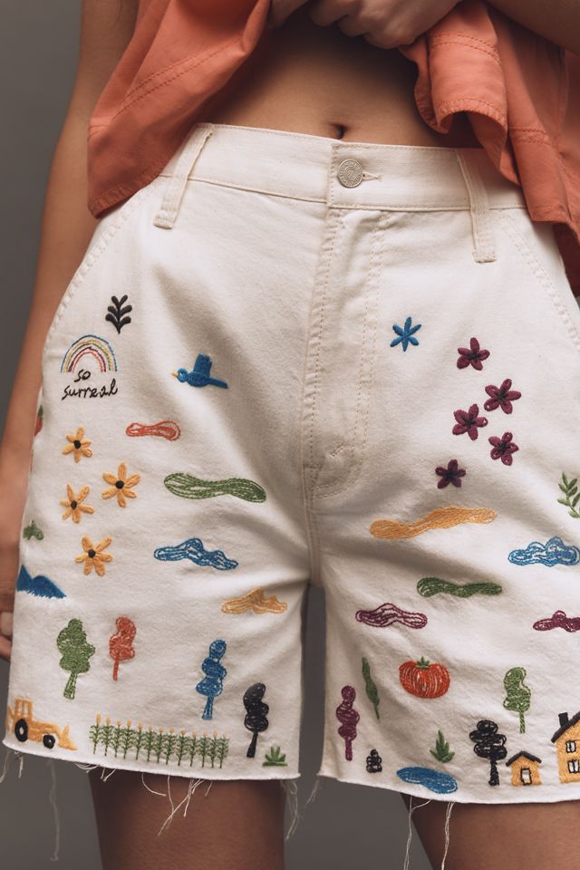 MOTHER The Stud Finder High-Rise Shorts #1