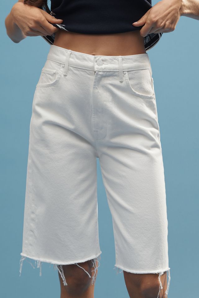 MOTHER The Maven Bermuda Fray Denim Shorts #1