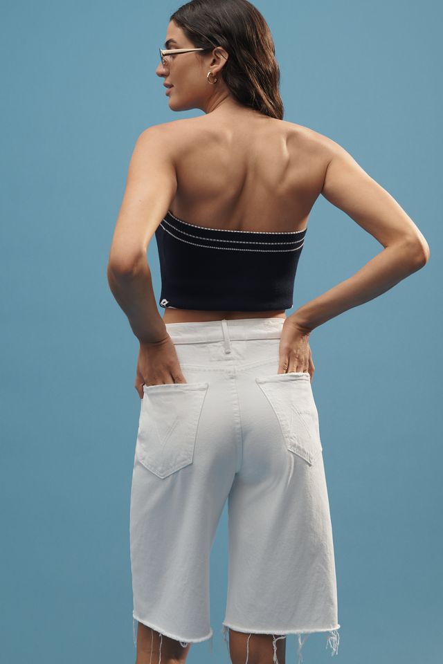 MOTHER The Maven Bermuda Fray Denim Shorts #3