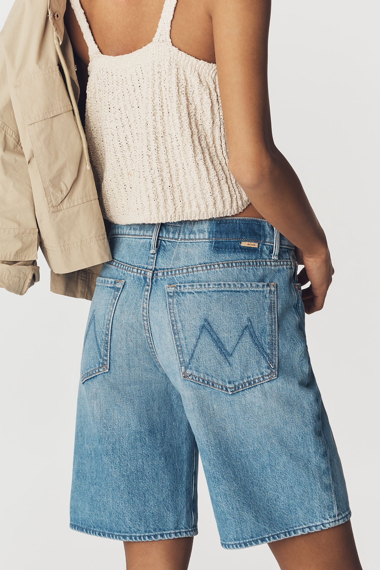 MOTHER Undercover Bermuda Denim Shorts