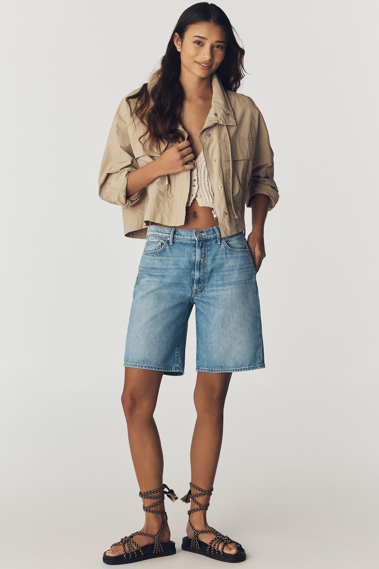 MOTHER Undercover Bermuda Denim Shorts