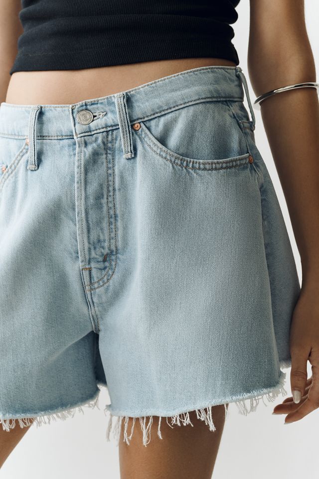 MOTHER Flutter Frayed Denim Shorts #1