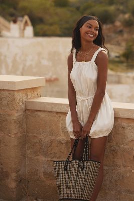By Anthropologie Bloomer Romper In White