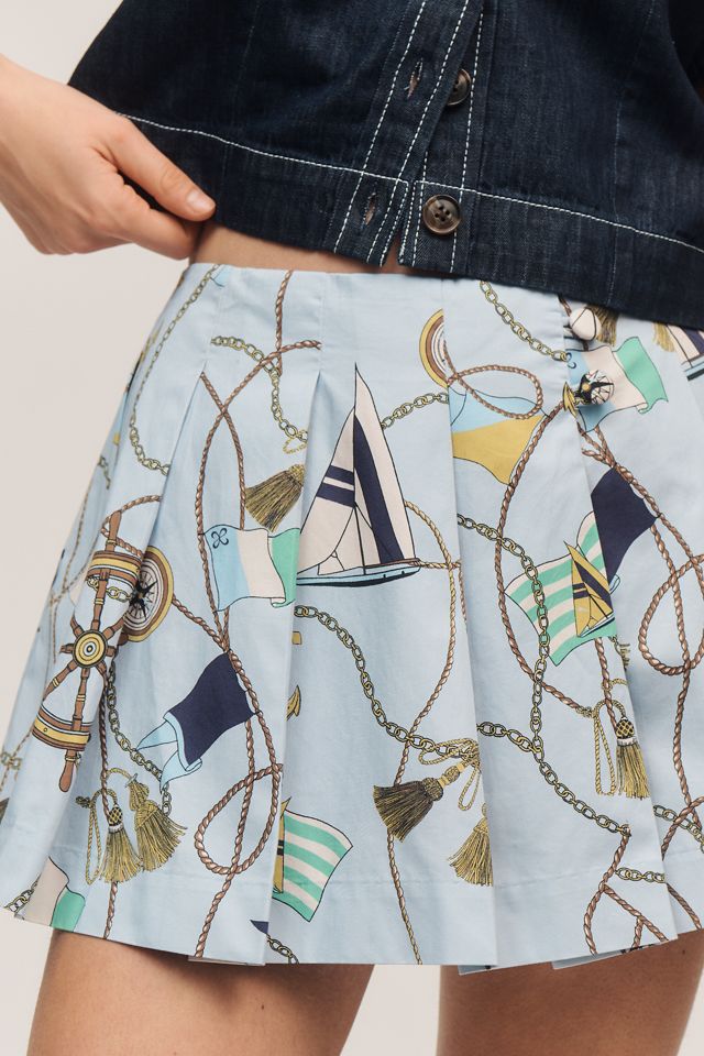 Maeve Kiki Printed Pleated Skort #1