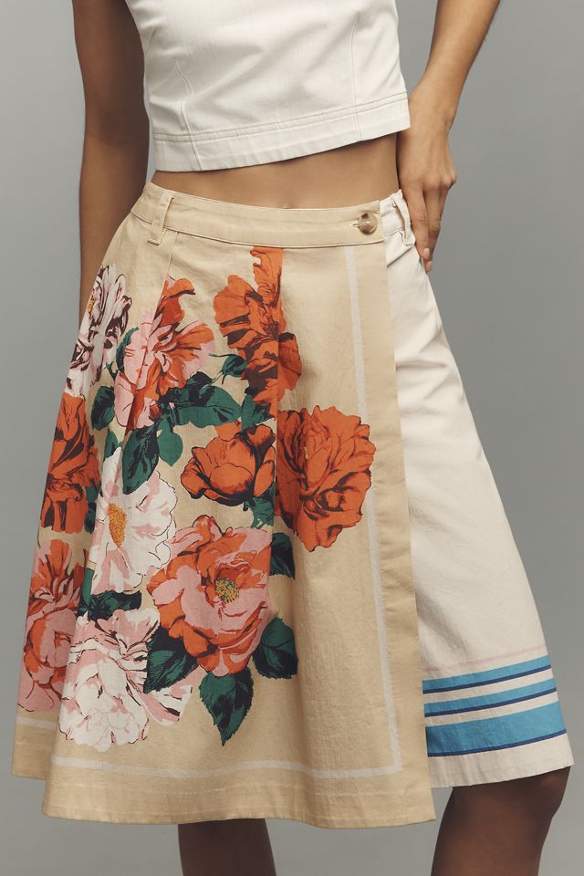 Maeve Tea Towel Wrap Bermuda Shorts #2