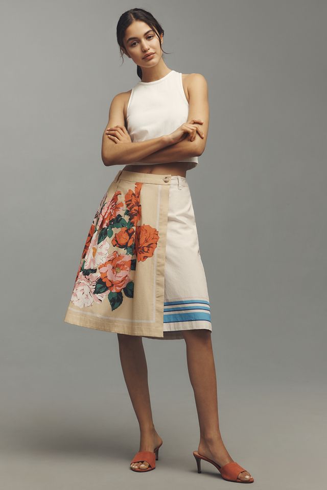 Maeve Tea Towel Wrap Bermuda Shorts #3