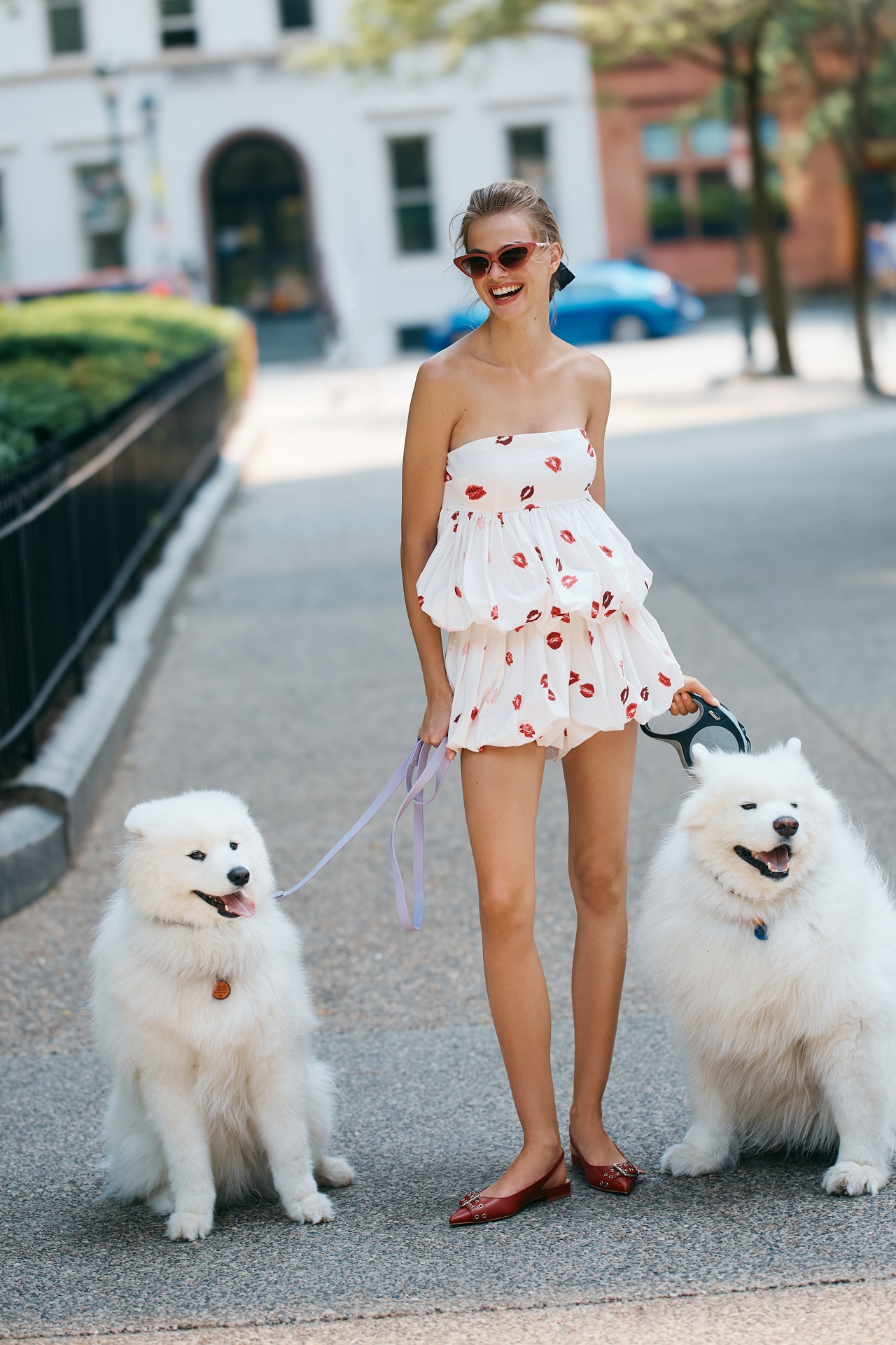 Maeve Printed Bubble Shorts