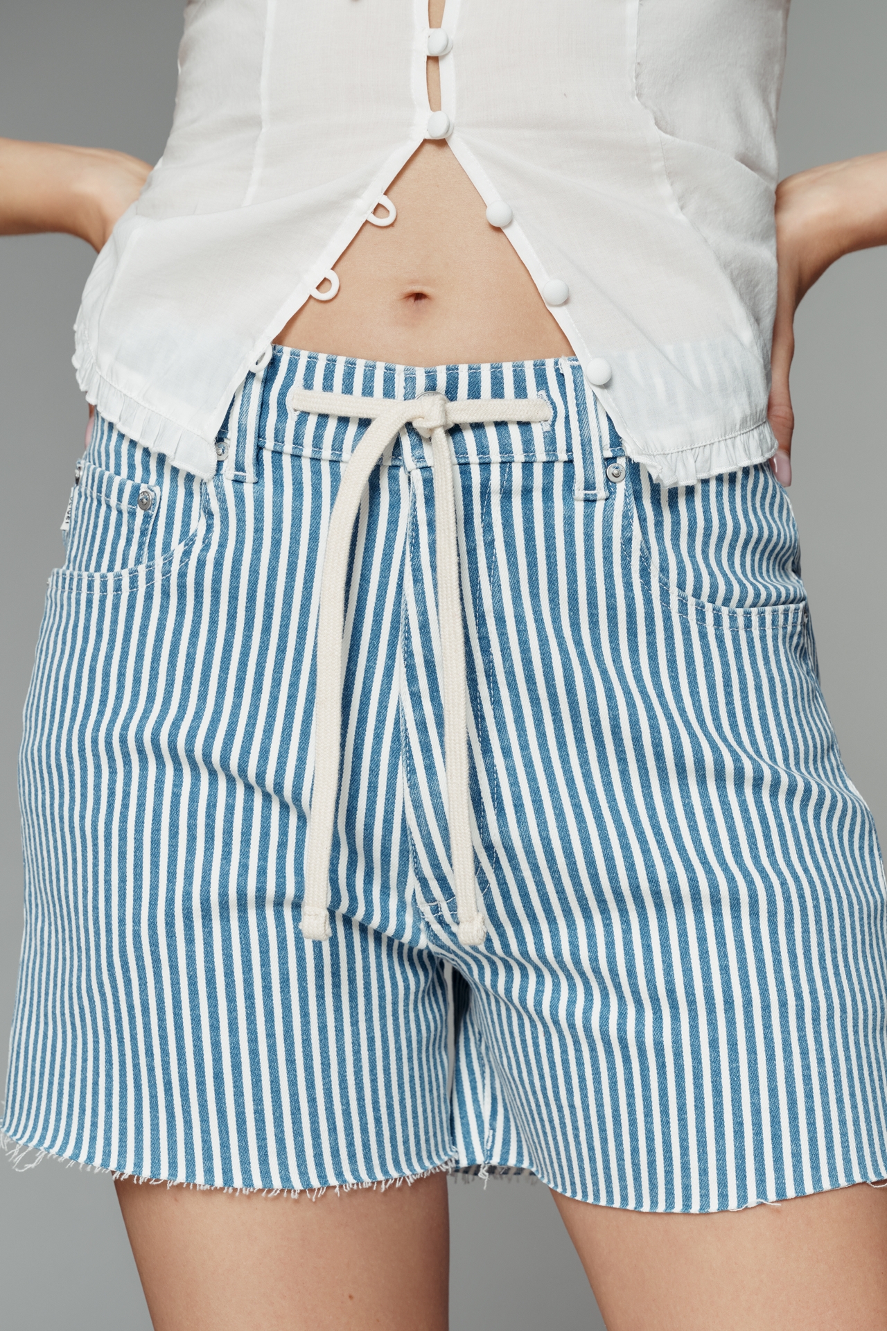 DL1961 Taylor Relaxed Drawstring Denim Shorts