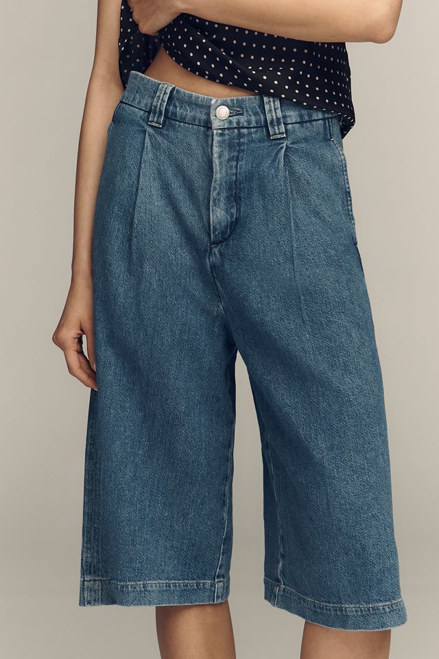 DL1961 Hepburn Aura High-Rise Pleated Shorts | Anthropologie