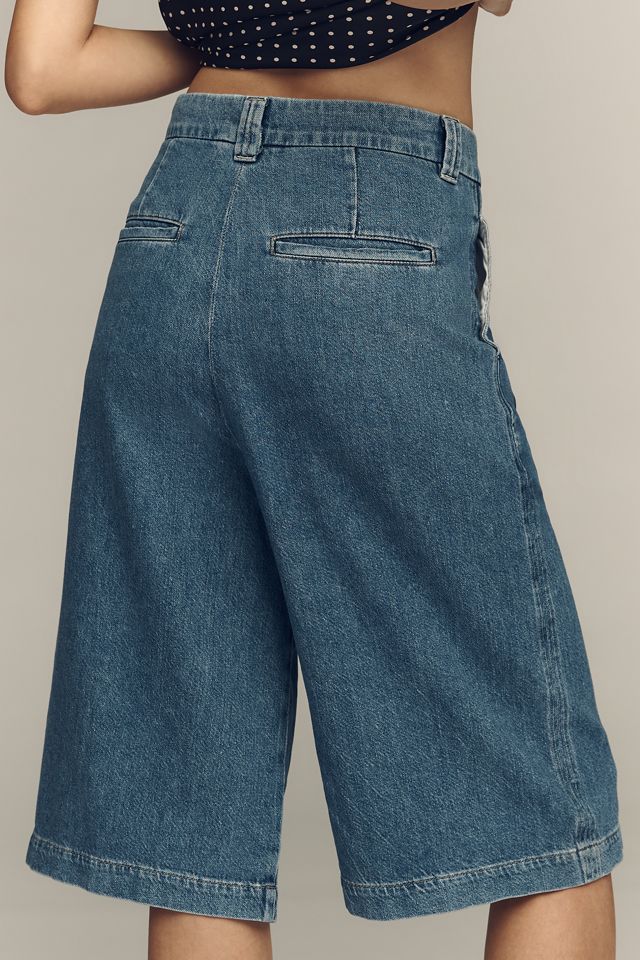 DL1961 Hepburn Aura High-Rise Pleated Shorts | Anthropologie