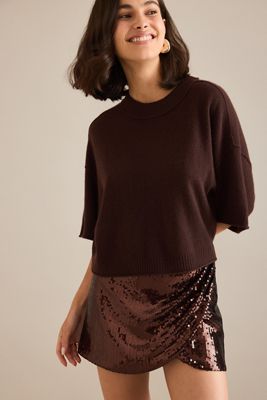 By Anthropologie Falda Pantalón de Lentejuelas