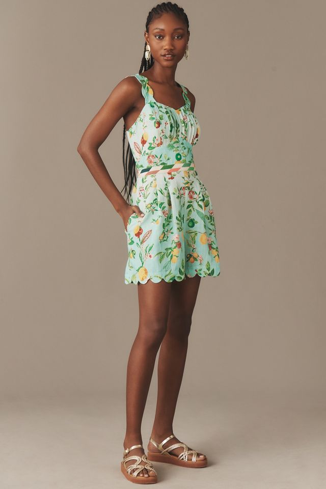 Ranna Gill Linen Floral Romper #2