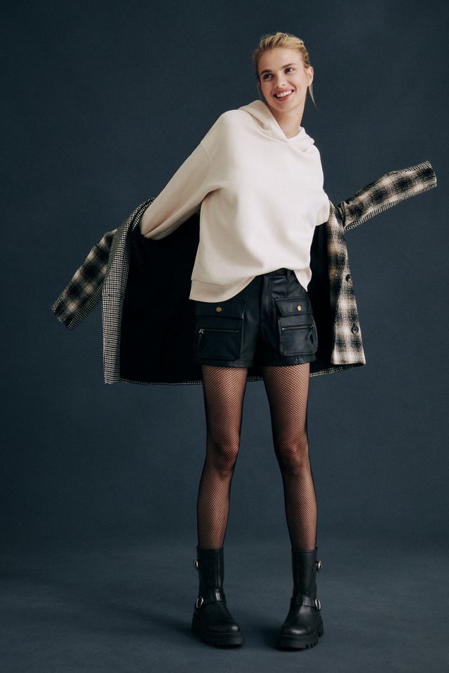 By Anthropologie Faux Leather Cargo Shorts #1