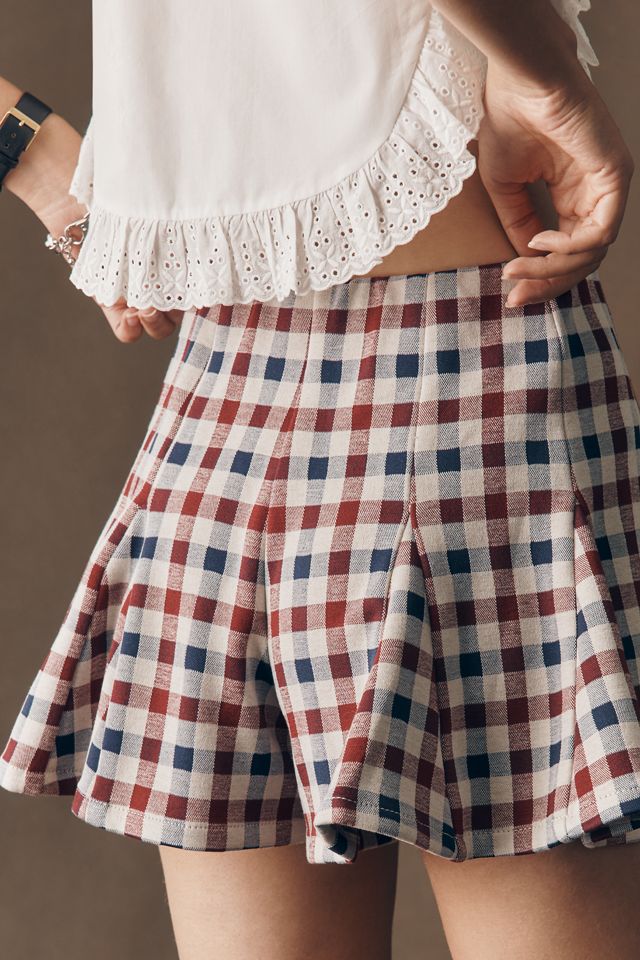 Maeve Godet Plaid Skort #3
