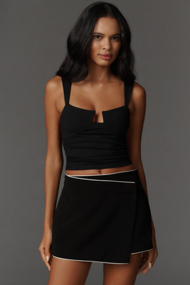 English Factory Contrast Pointed Shorts In Black