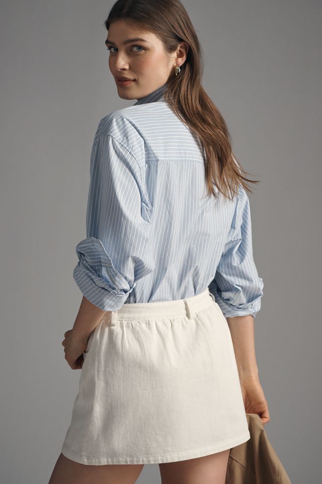 English Factory Cotton Denim Skort  #2