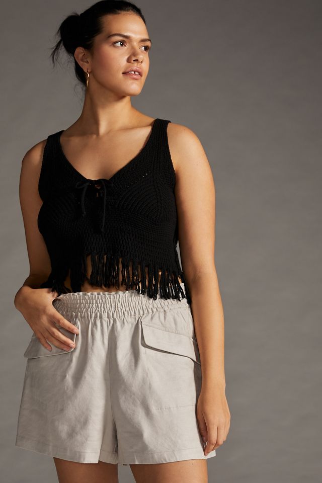 Maeve Linen A-Line Shorts #6