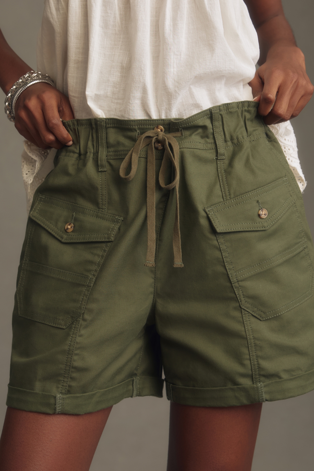 Pilcro Low-Rise Cargo Shorts