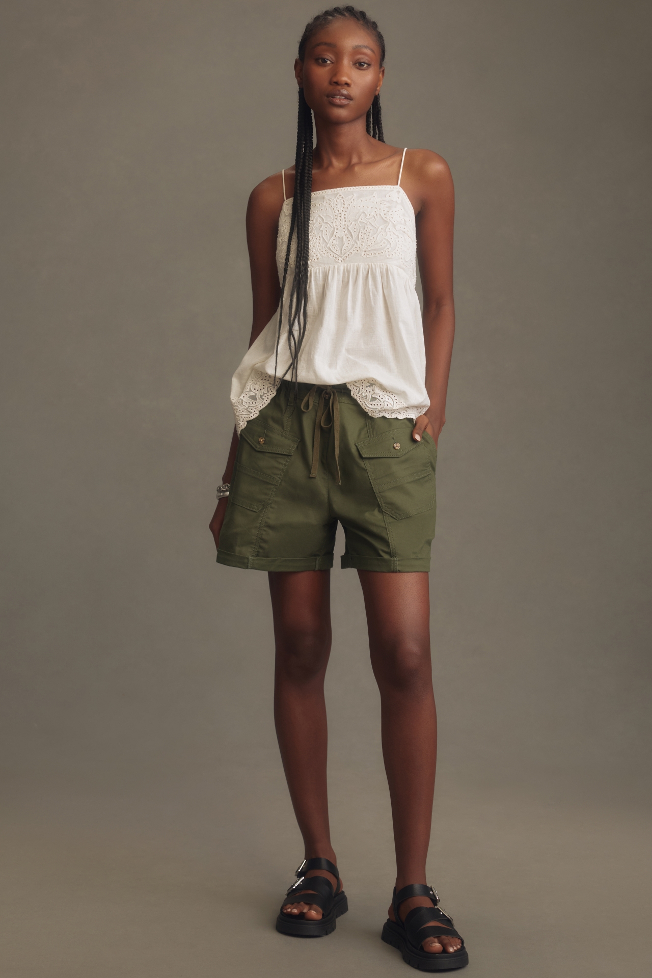 Pilcro Low-Rise Cargo Shorts