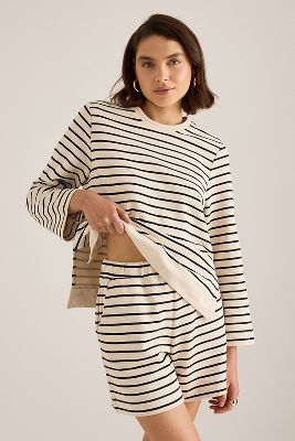 Short à rayures Elise en Black taille: XS chez Anthropologie - Selected Femme - Modalova