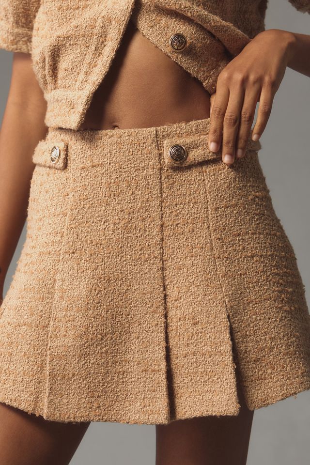 ASTR The Label Bronwyn Pleated Tweed Skort #1
