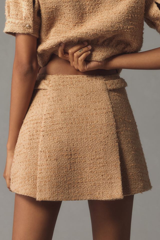 ASTR The Label Bronwyn Pleated Tweed Skort #3