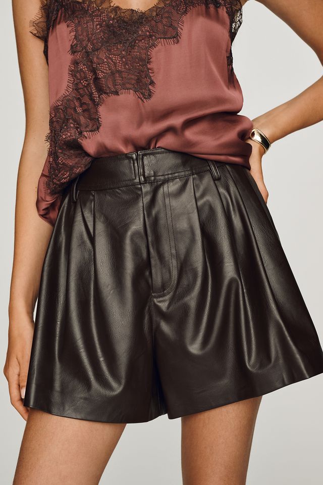 ASTR The Label Atherton Faux-Leather Shorts #1