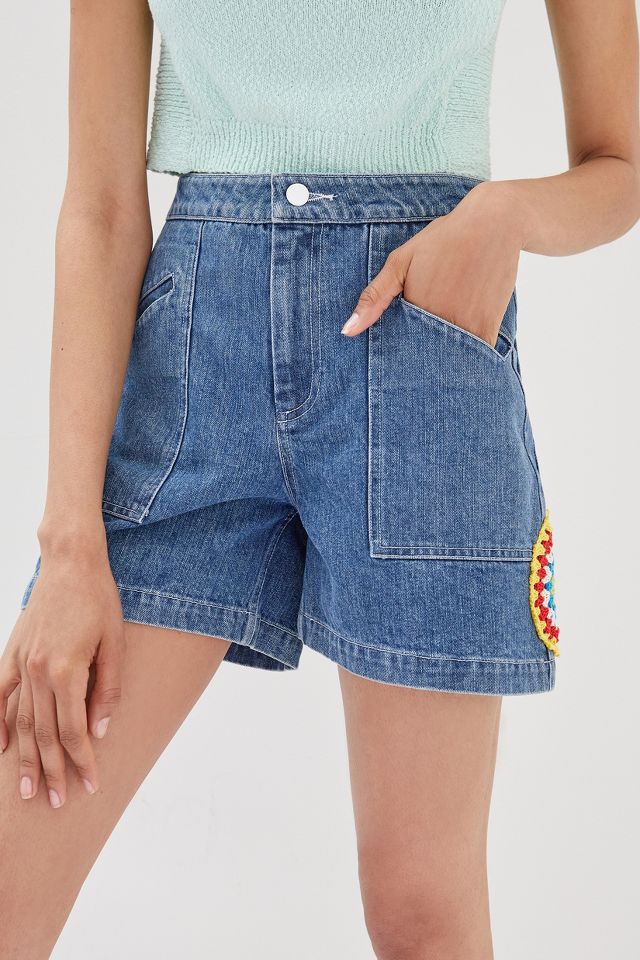 Anthropologie on sale denim shorts