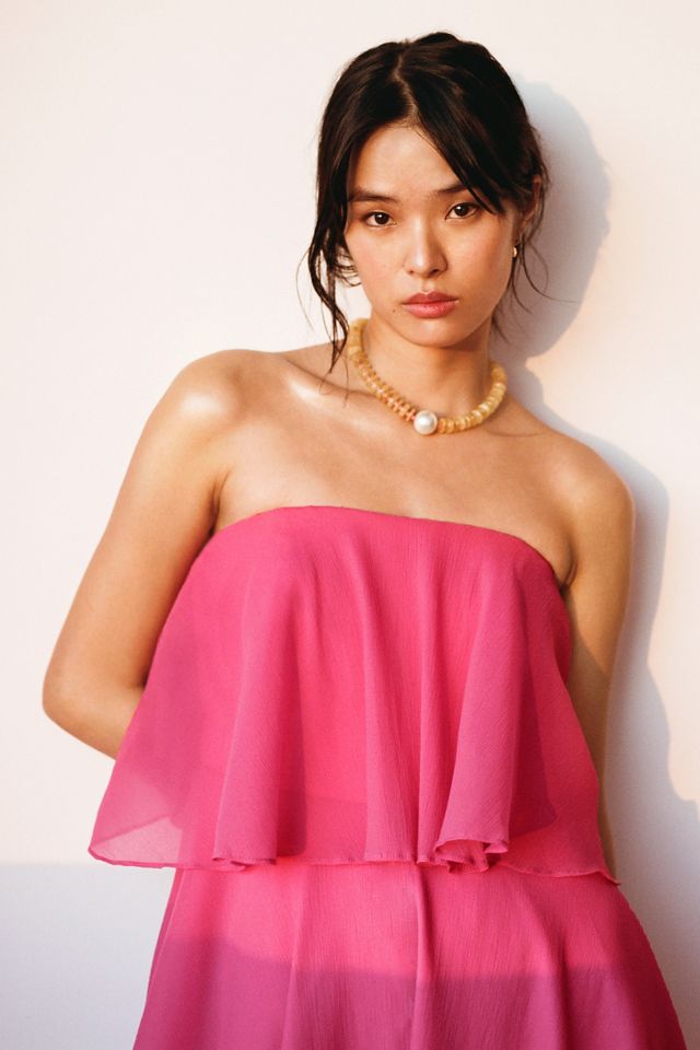 Hutch Strapless Ruffled Romper #1