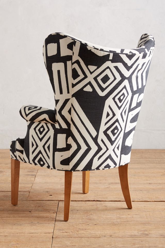 WHIT Geo-Printed Wingback Chair #1