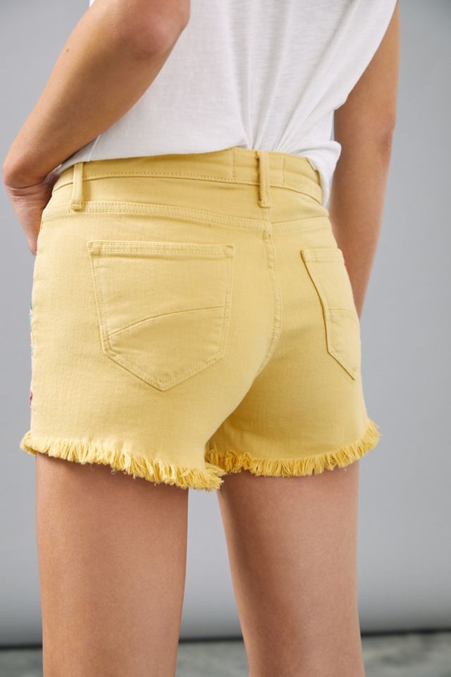 Driftwood Connie Mid-Rise Embroidered Denim Shorts #1