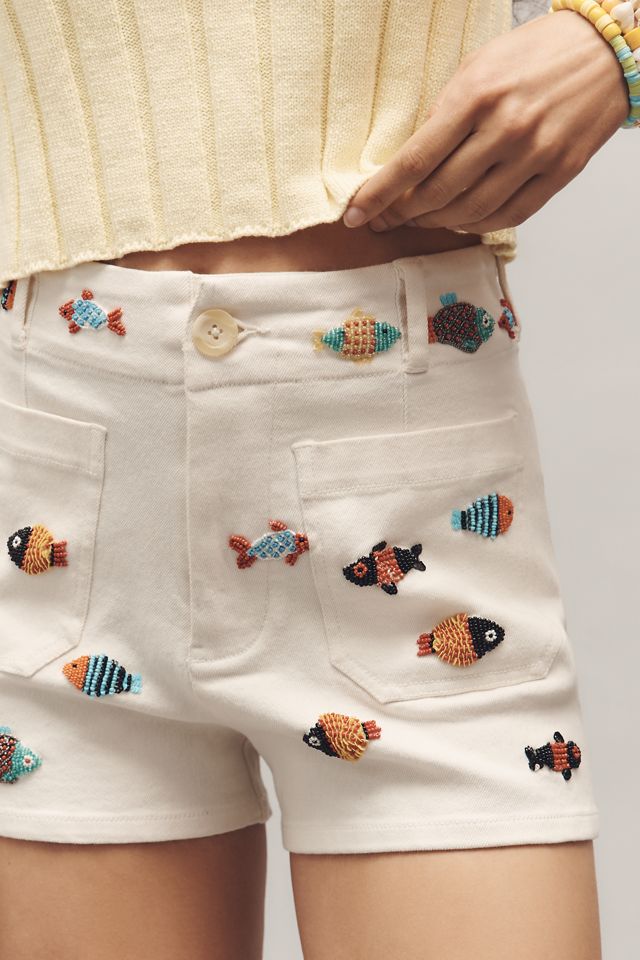 The Colette Beaded Icon Shorts by Maeve #3