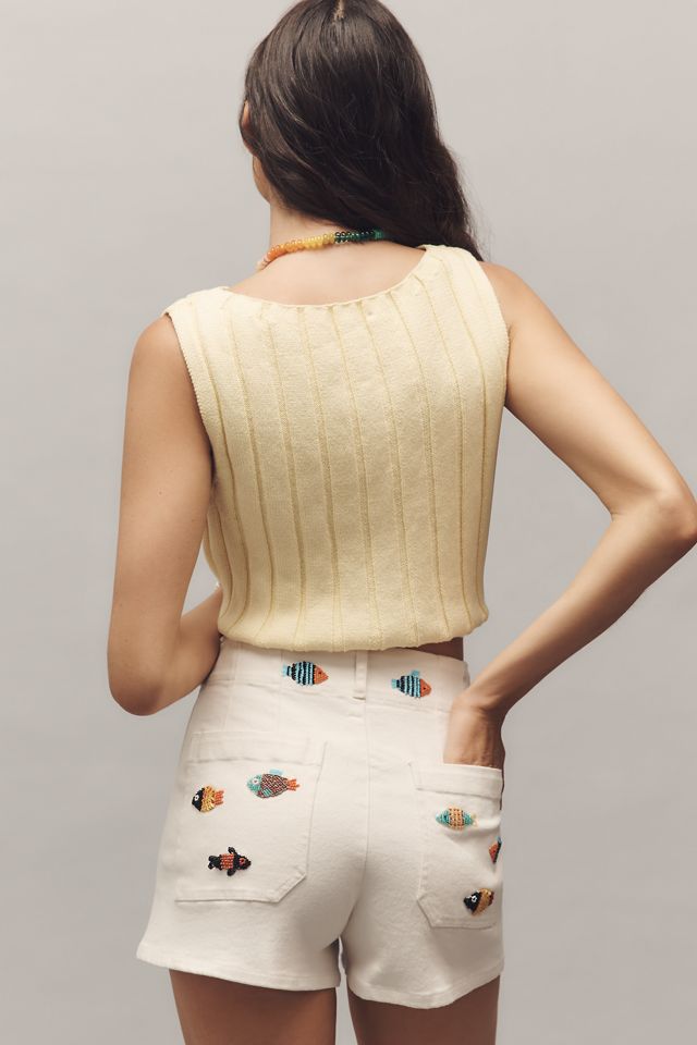 The Colette Beaded Icon Shorts by Maeve #4