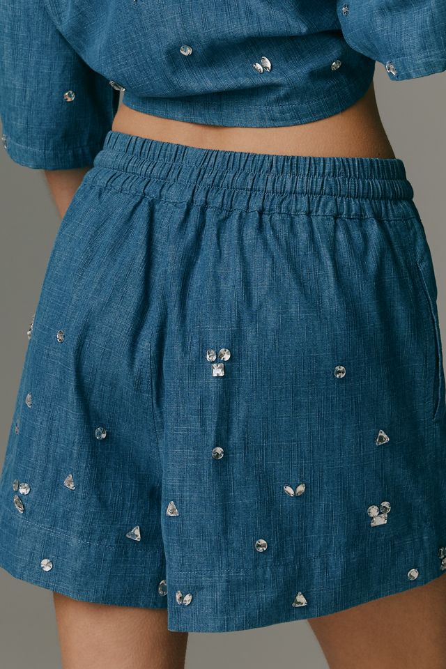 Pilcro High-Rise Chambray Drawstring Shorts #2