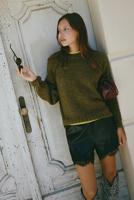 By Anthropologie Faux Leather Shorts by Anthropologie