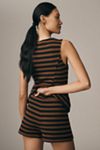 Maeve Retro Striped Knit Shorts