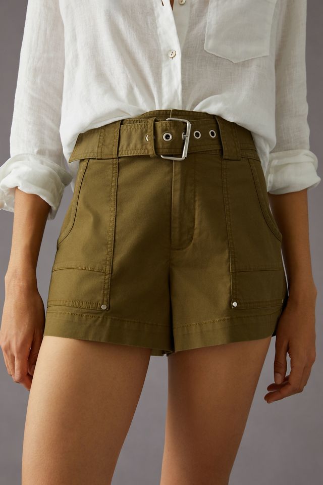 By Anthropologie Belted Utility Shorts #1
