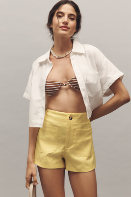 Shop Maeve The Colette Shorts By : Linen Edition