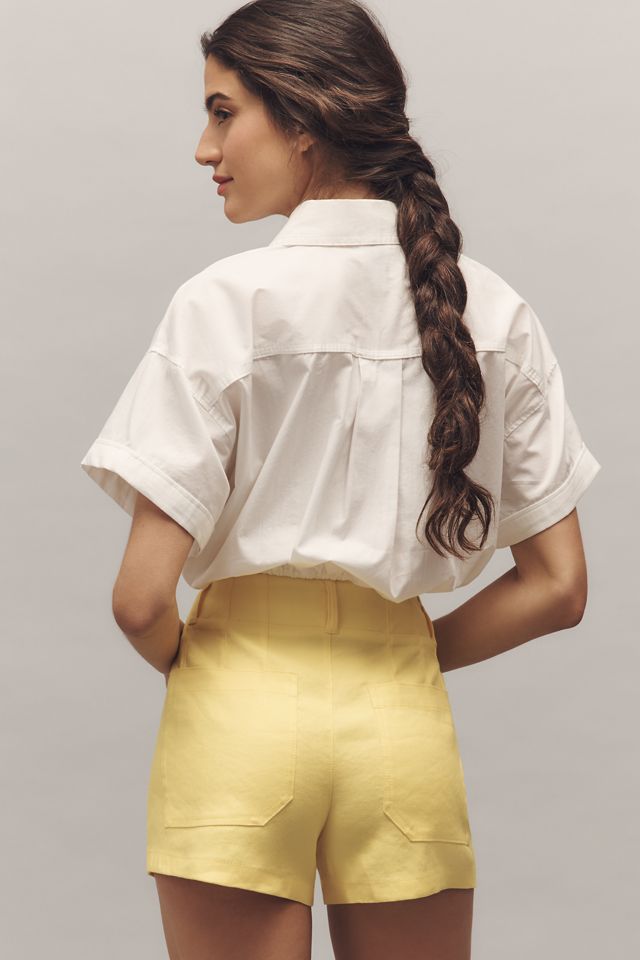 The Colette Linen Blend Shorts by Maeve #3