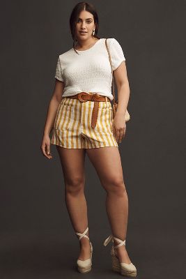 Shop Maeve The Colette Shorts By : Linen Edition In Multicolor