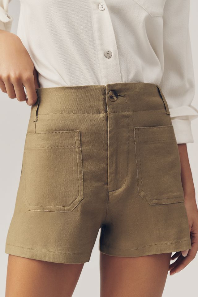 Colette European Linen Stretch High-Rise Shorts #1