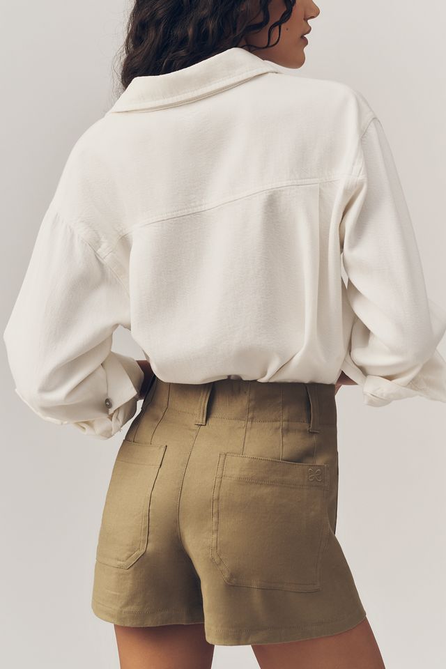 Colette European Linen Stretch High-Rise Shorts #2
